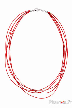Halsketting - lengte 50 cm - rood